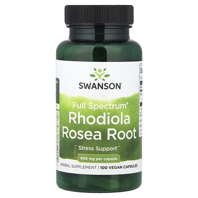 Full Spectrum® Rhodiola Rosea Root, 400 mg, 100 Vegan Capsules