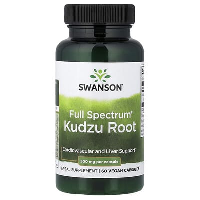 Swanson Vitamins Full Spectrum® Kudzu Root, 500 mg, 60 веганских капсул