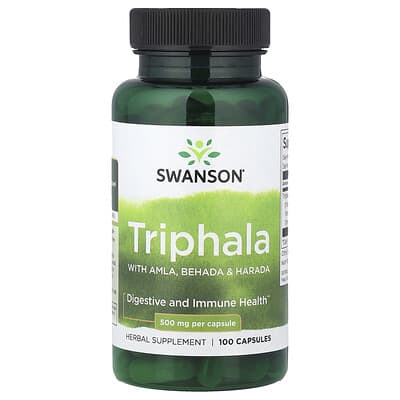Triphala with Amla, Behada & Harada, 500 mg, 100 Capsules