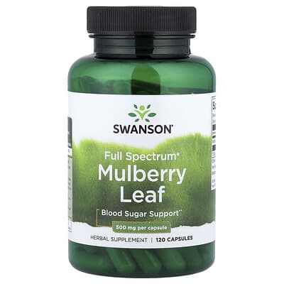 Лист шелковицы Full Spectrum®, 500 mg, 120 капсул