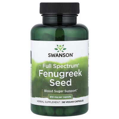 Full Spectrum® Fenugreek Seed, 90 Vegan Capsules (610 mg per Capsule)
