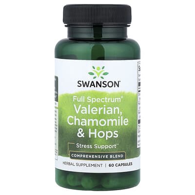 Full Spectrum® Valerian, Chamomile & Hops, 60 Capsules