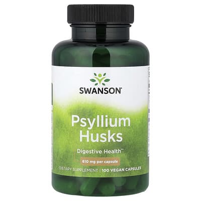Psyllium Husks, 610 mg, 100 Vegan Capsules