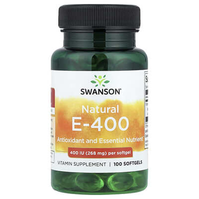 Натуральный витамин E-400, 268 mg (400 IU), 100 мягких капсул