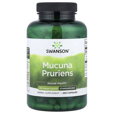 Mucuna Pruriens, стандартизированный, 350 mg, 200 капсул