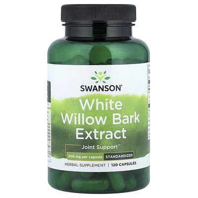 Экстракт коры белой ивы Swanson Vitamins, 500 mg, 120 Capsules