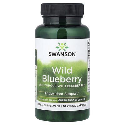 Wild Blueberry with Whole Wild Blueberries, 250 mg, 90 Veggie Capsules