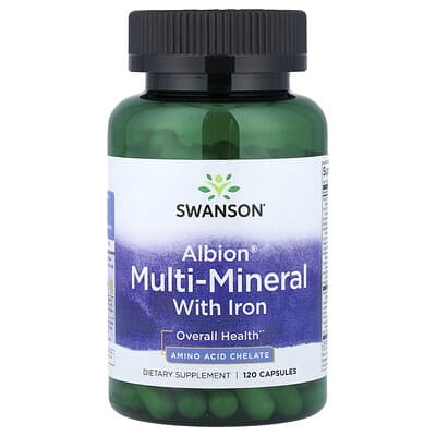 Albion® Multi-Mineral with Iron, 120 Capsules