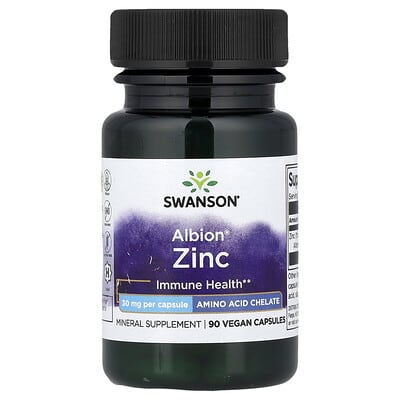 Albion® Zinc, 30 mg, 90 Vegan Capsules