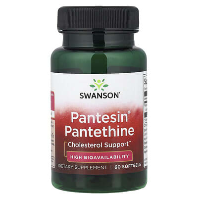 Swanson Vitamins Pantesin® Pantethine, 60 мягких капсул (300 mg на капсулу)