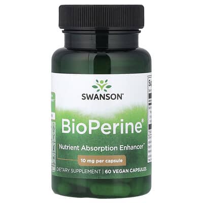 BioPerine®, 10 mg, 60 веганских капсул