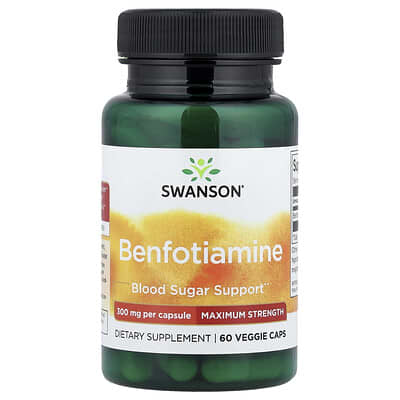 Benfotiamine, Maximum Strength, 300 mg, 60 Veggie Caps