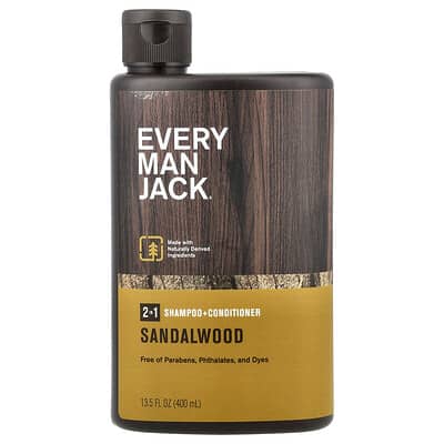 2-In-1 Shampoo & Conditioner, Sandalwood, 13.5 fl oz (400 ml)