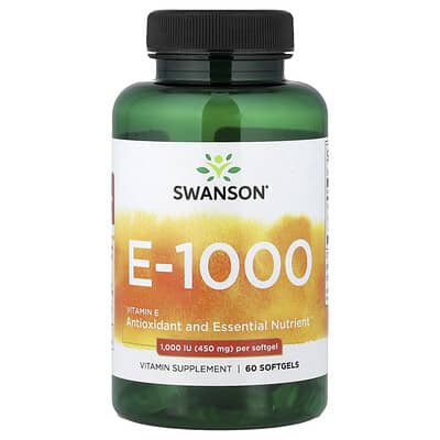 Vitamin E-1000, 450 mg (1,000 IU), 60 Softgels