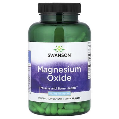 Magnesium Oxide, 200 mg, 250 Vegan Capsules