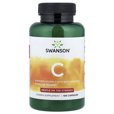 Swanson Vitamins Buffered Vitamin C с биофлавоноидами, 100 Capsules