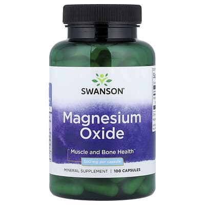 Оксид магния Swanson Vitamins, 500 mg, 100 капсул
