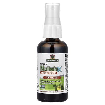 Nature's Answer натуральный спрей для горла Mullein-X®, 2 fl oz (60 ml)