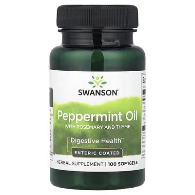 Peppermint Oil с розмарином и тимьяном, 100 мягких капсул