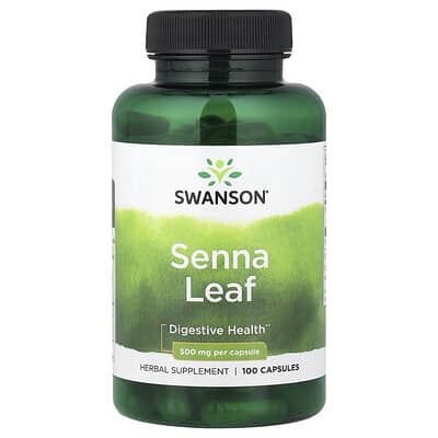 Senna Leaf, 500 mg, 100 Capsules