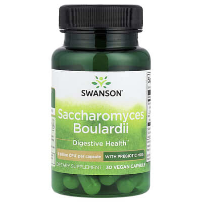Saccharomyces Boulardii with Prebiotic MOS, 30 Vegan Capsules