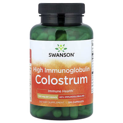 High Immunoglobulin Colostrum, 120 Capsules (500 mg per Capsule)