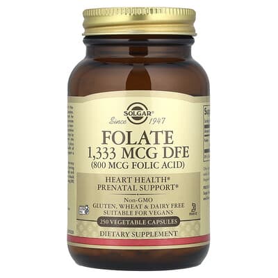 Folate, 1,333 mcg DFE, 250 Vegetable Capsules