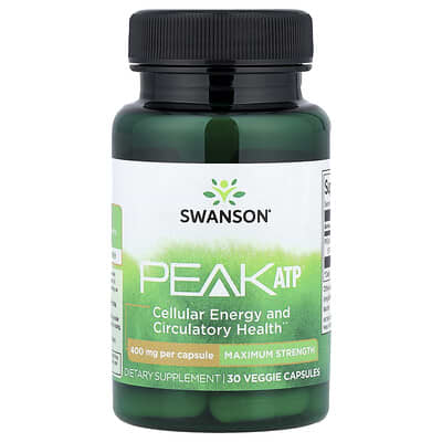 Peak ATP® Swanson Vitamins 400 mg 30 капсул