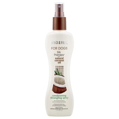 Silk Therapy® with Natural Coconut Oil, Conditioning Detangling Spray, For Dogs, 7 fl oz (207 ml)