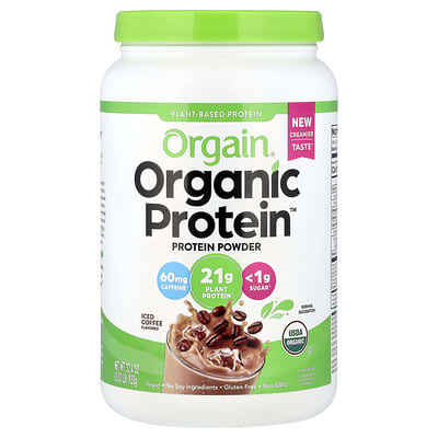 Растительный протеиновый порошок Orgain, Iced Coffee, 2.03 lbs (920 g)