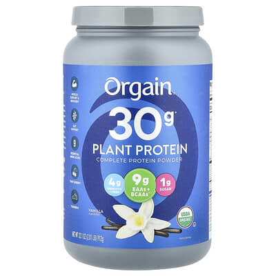 Orgain растительный протеиновый порошок, ваниль, 2.01 lb (912 g)