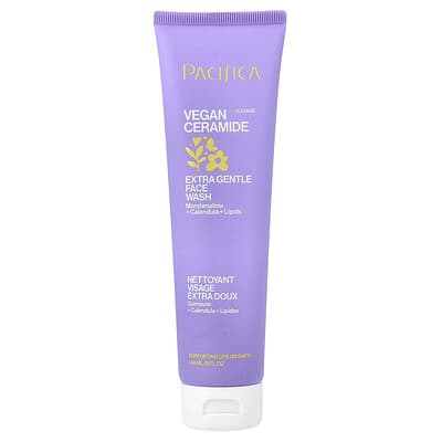Vegan Ceramide, Extra Gentle Face Wash, Fragrance Free, 5 fl oz (148 ml)