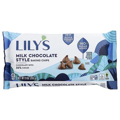 Lily's Sweets шоколадные крошки Milk Chocolate Style, 35% Cacao, 9 oz (255 g)