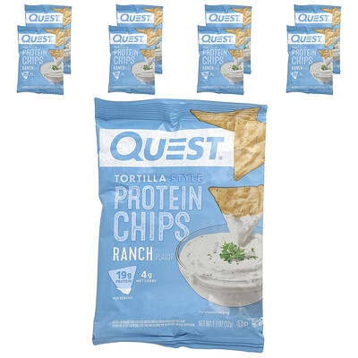 Протеиновые чипсы в стиле тортилья, Ranch, 8 пакетов по 1.1 oz (32 g)