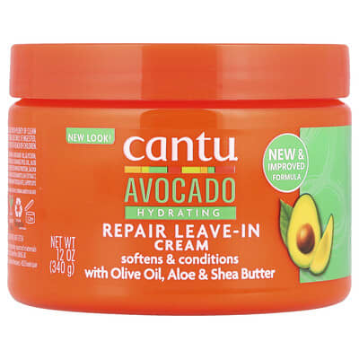Увлажняющий восстанавливающий крем для волос Cantu с авокадо, 12 oz (340 g)