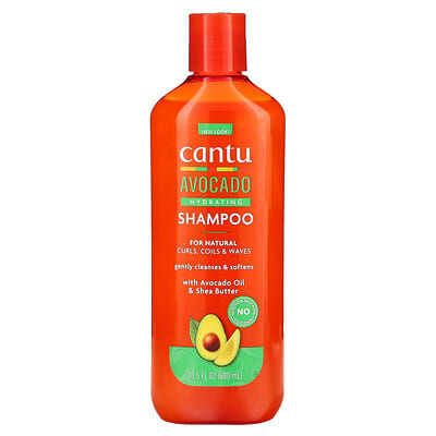 Cantu увлажняющий шампунь с авокадо для натуральных кудрей, 13.5 fl oz (400 ml)
