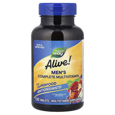 Alive!® Мужской комплекс мультивитаминов, 130 таблеток