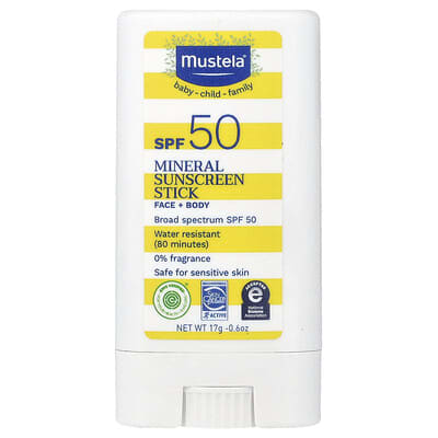 Mineral Sunscreen Stick, SPF 50, 0.6 oz (17 g)