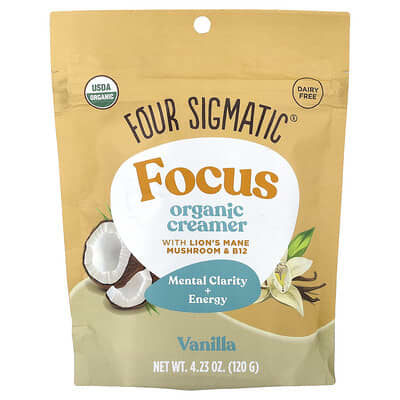 Focus, Organic Creamer, Vanilla, 4.23 oz (120 g)