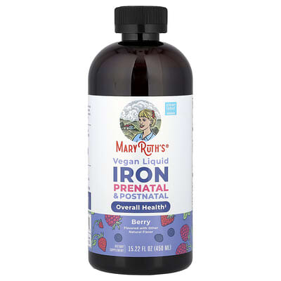 MaryRuth's Веганское жидкое железо для беременных и кормящих, Berry, 15.22 fl oz