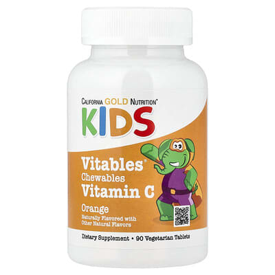 Vitables®, Chewable Vitamin C with Bioflavonoid Complex for Children, Orange, 90 Vegetarian Tablets