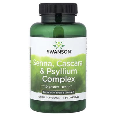 Senna, Cascara & Psyllium Complex, 90 Capsules