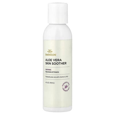 Swanson Vitamins Aloe Vera успокаивающая сыворотка для кожи, 118 ml