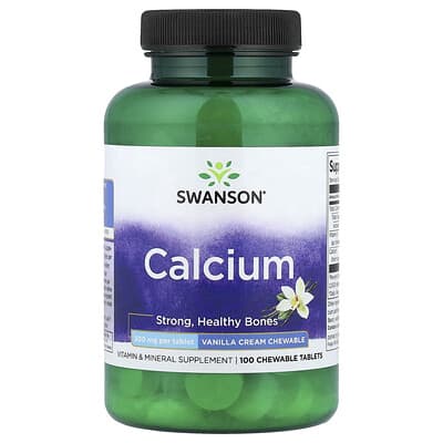 Calcium, Vanilla Cream, 100 Chewable Tablets
