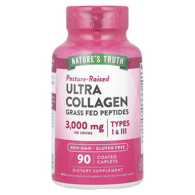 Ultra Collagen, типы I и III, 90 покрытых таблеток (1,000 мг на таблетку)