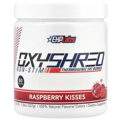 OxyShred Non-Stim, термогенный жиросжигатель, Raspberry Kisses, 11.9 oz (337 g)