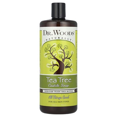 Мыло Tea Tree Castile с маслом ши Fair Trade, 32 fl oz (946 ml)
