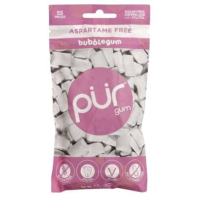 The PUR Company Жевательная резинка без сахара, Bubblegum, 55 шт, 2.72 oz (77 g)