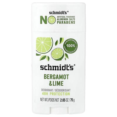 Deodorant, Bergamot & Lime, 2.65 oz (75 g)