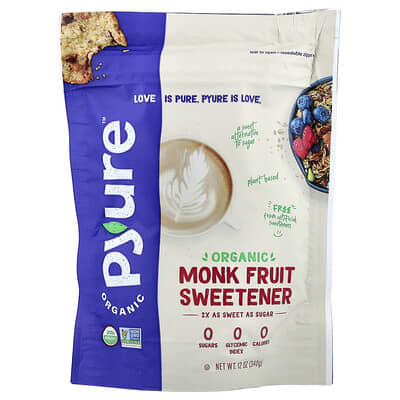 Pyure органический подсластитель из плодов монаха, 12 oz (340 g)
